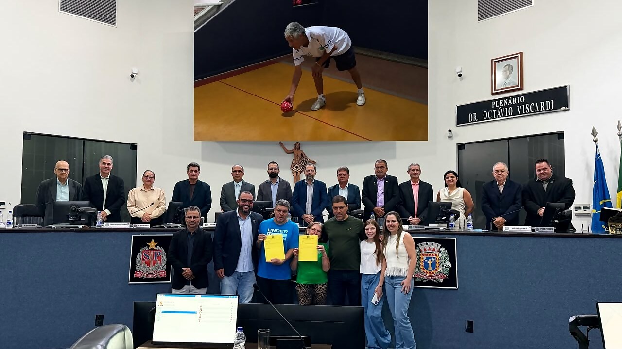 Esportista Antônio Moreira é homenageado pela Câmara com denominação de Cancha de Bocha